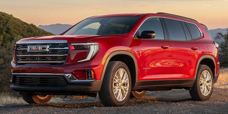 2026 GMC Acadia parked outdoors showcasing its bold exterior design in Dublin, GA