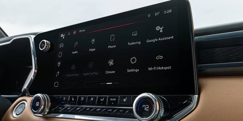11.3-inch GMC infotainment touchscreen in the 2026 GMC Canyon with advanced connectivity