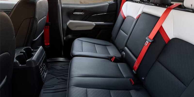 Spacious rear seating and premium interior of the 2026 GMC Canyon
