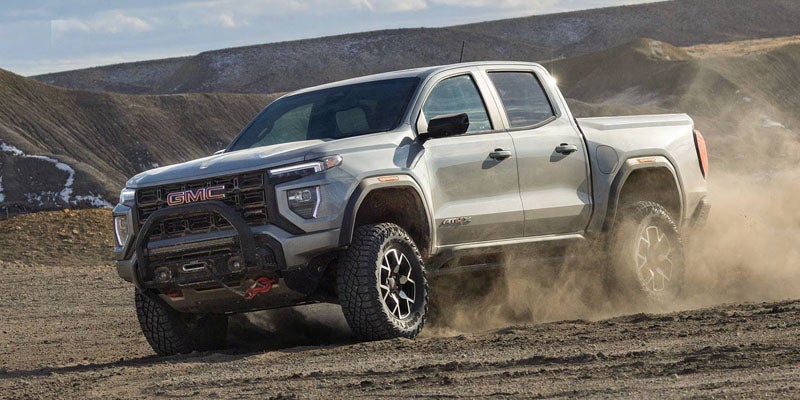 2026 GMC Canyon showcasing available trim levels with bold off-road styling