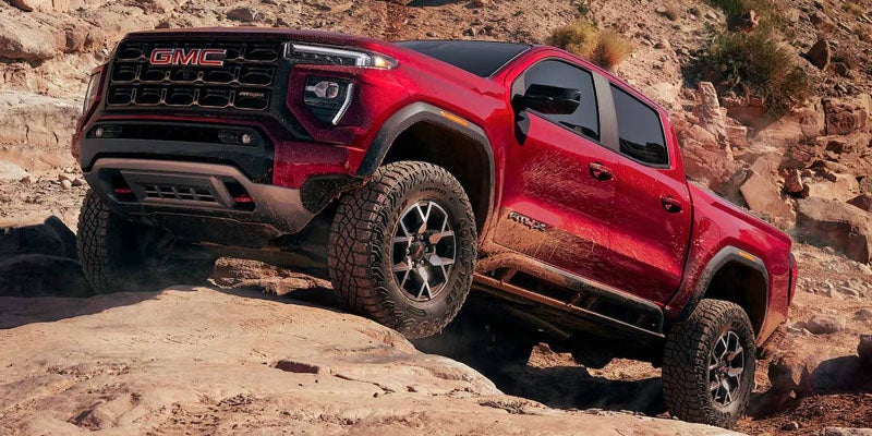 2026 GMC Canyon climbing rugged terrain to showcase its off-road performance in Dublin, GA